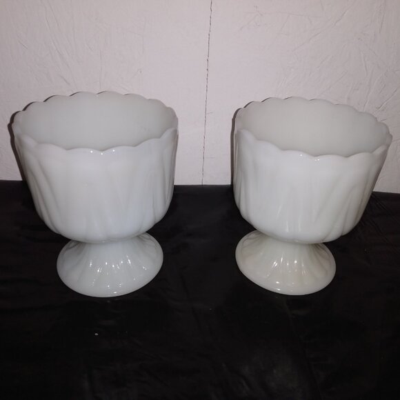 Vintage Milk Glass Vase/Planters - Picture 1 of 15